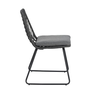 DEJA Chair 2PCS with 2 Cushions, Gray