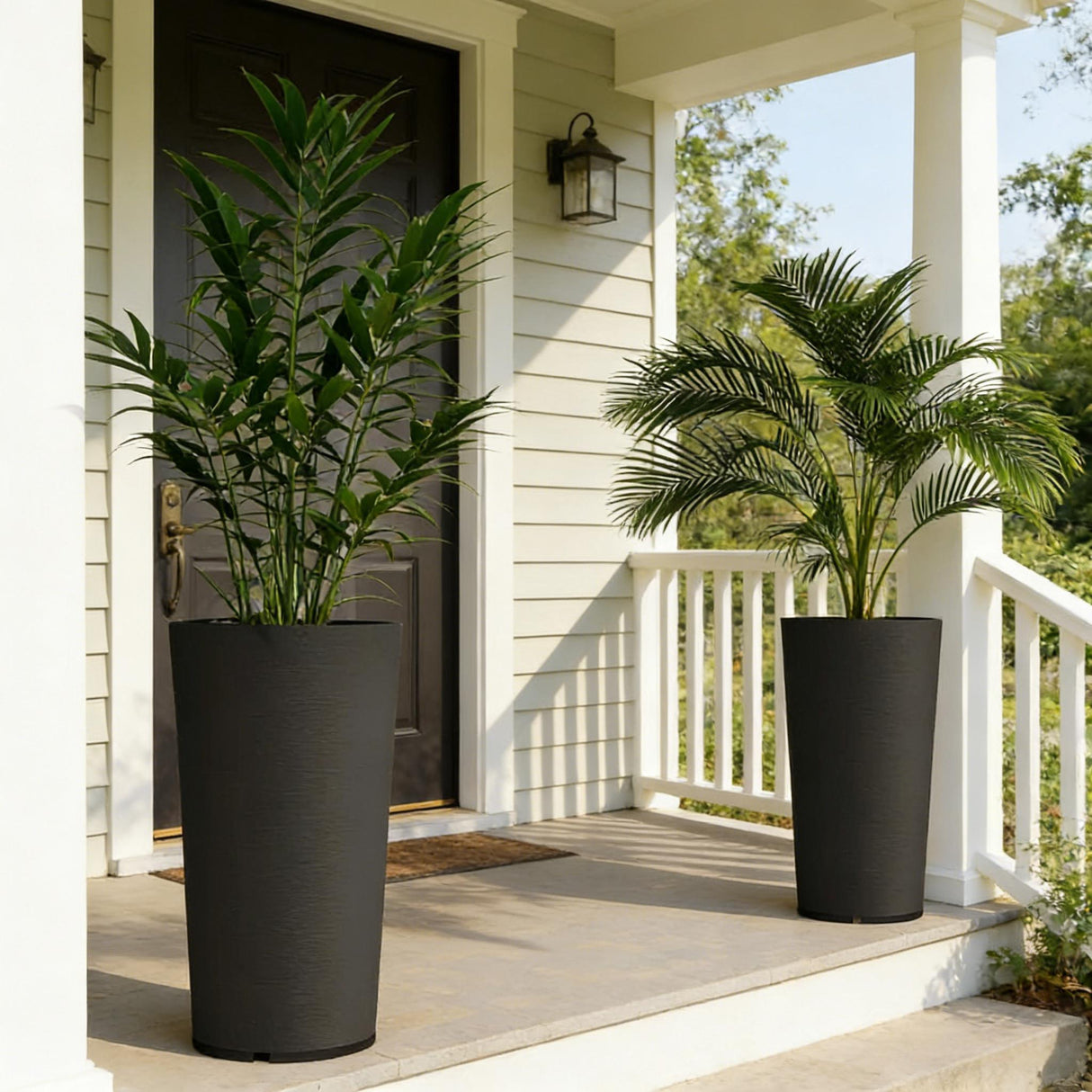 Set of 2 Stackable Large Flower Pots
