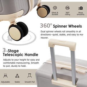 3 Piece Lightweight ABS Luggage Set