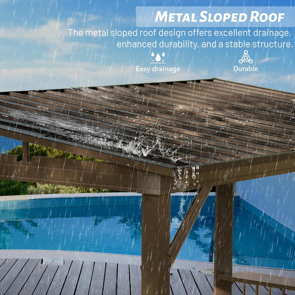 6.5x12FT Hardtop Grill Gazebo