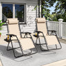 Zero Gravity Folding Lounge Chair with Headrest & Removable Tray