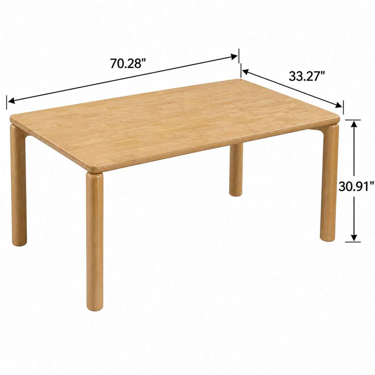 7-Piece Dining Table Set, 70"