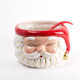 RED SANTA PUNCH BOWL & LADLE