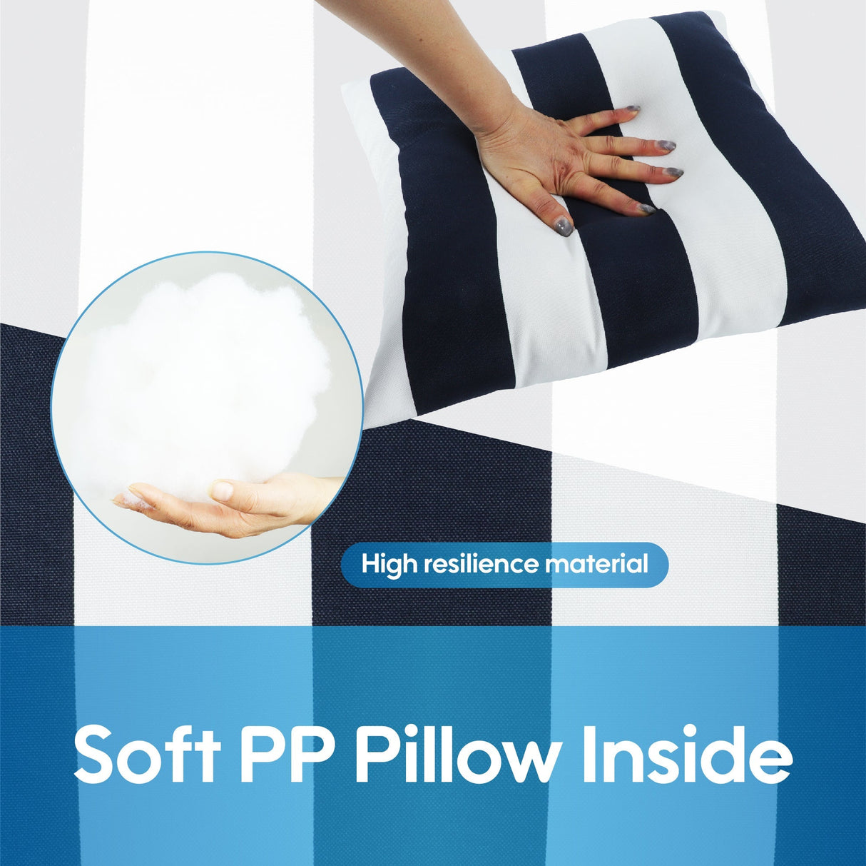 2 Pack Outdoor Throw Pillows, Waterproof & Fade-Resistant (18x18 Inch)