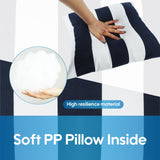 2 Pack Outdoor Throw Pillows, Waterproof & Fade-Resistant (18x18 Inch)