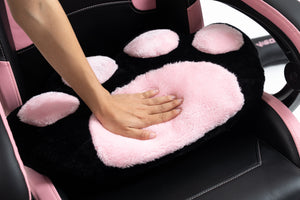 Cute Cat Gaming Chair with Paw Lumbar Cushion