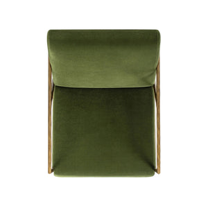 Hammered Brass Upholstered Accent Arm Chair with Performance Upholstery - Orange or Dark Green