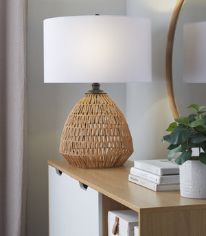 Congo 29" Contemporary Rattan Table Lamp
