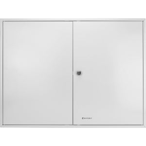Adjustable Key Cabinet with Lock - Multiple Sizes, Gray or Black