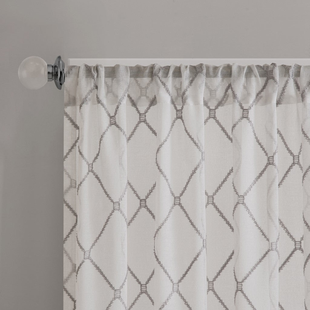 Diamond sheer window curtain panel (only 1 pc panel)