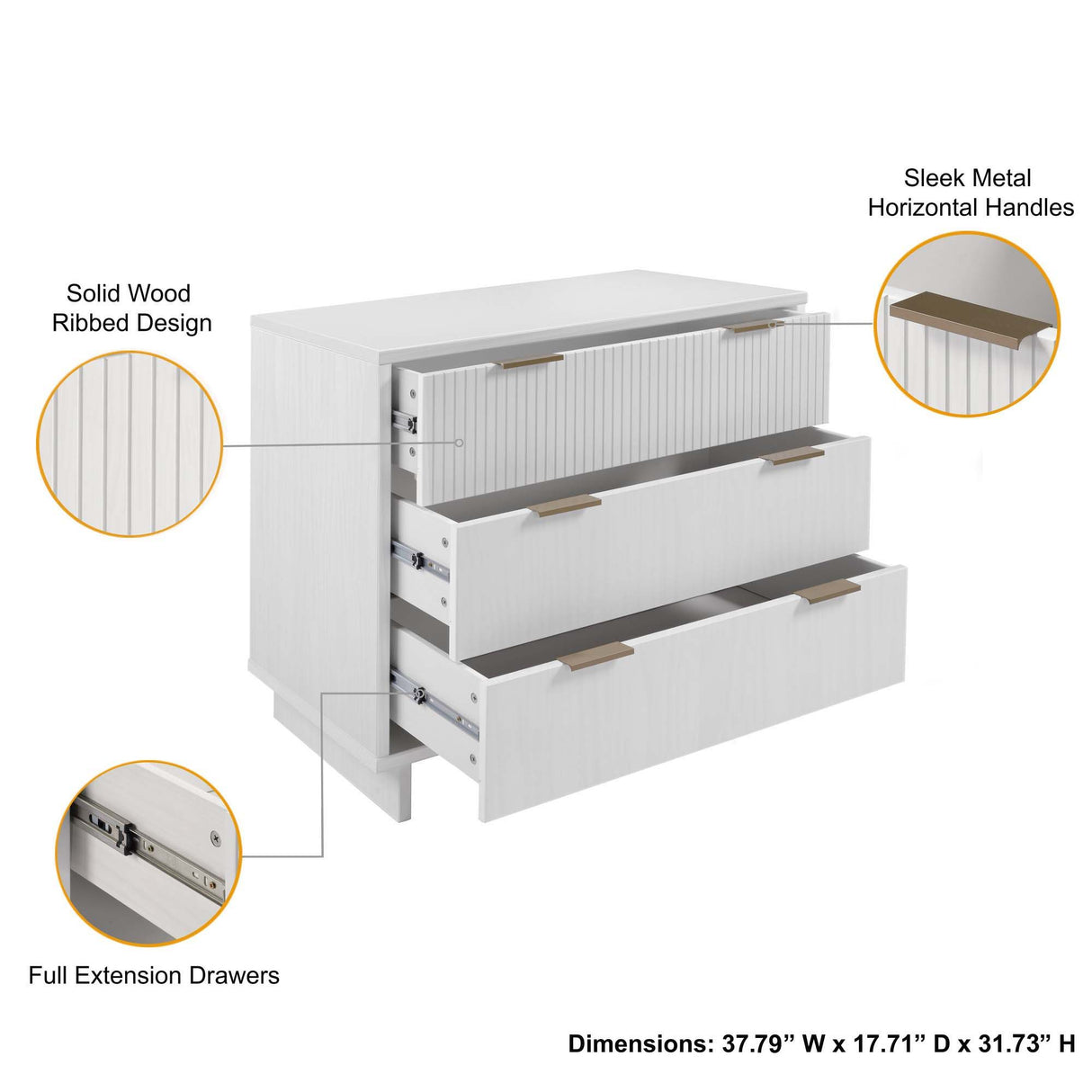 Granville - Dresser With 3 Drawers