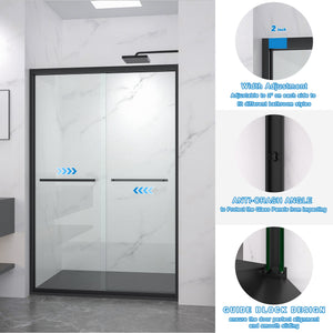 Aluminum Frame Double Sliding Shower Door