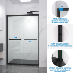 Aluminum Frame Double Sliding Shower Door