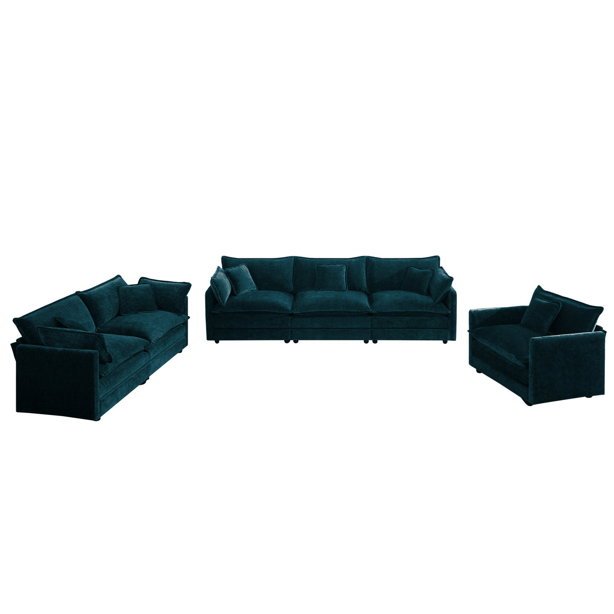 Modern 3 Piece Sofa Couch Set