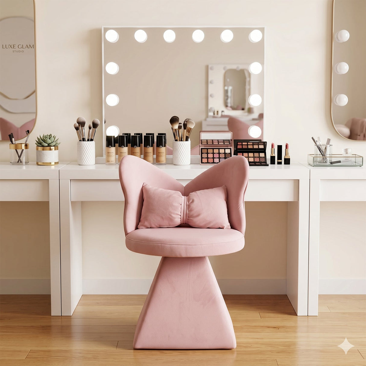 Vanity Chair with Butterfly Back