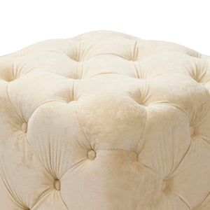 Modern Upholstered Ottoman, Exquisite Small End Table, Soft Foot Stool, Dressing Makeup Chair, Comfortable Seat For Living Room, Bedroom, Entrance