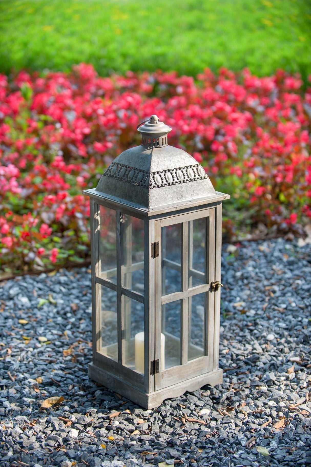 Wooden Candle Lantern Decorative Set for Indoor and Outdoor Use