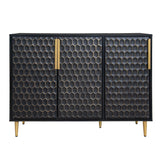 Honeycomb-Door Iron Cabinet with Adjustable Storage