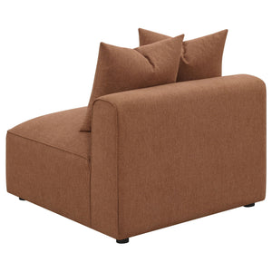 Colleen - 6 Piece Modular Sectional With Tight Seats - Terracotta