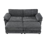 The Adelle Adaptable Gray Chenille Modular Sofa Bed