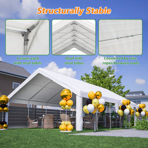 20x32 FT Party Tent with 3 Storage Bags & Removable Sidewalls