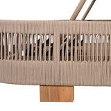 Outdoor Chaise Lounge Chair with Acacia Wood and Adjustable Backrest