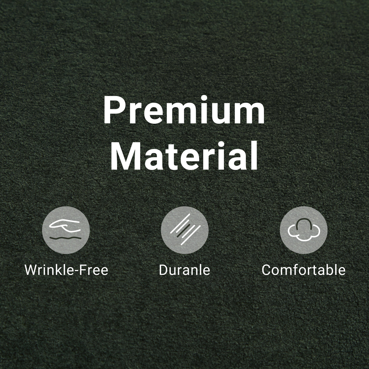 83'' Futon Sofa Bed with Polyester Fabric and 2 PillowsDark Green