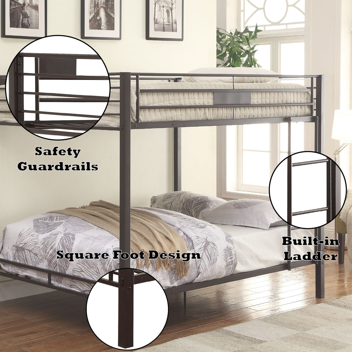 Limbra Spacious Design Double Bunk Bed