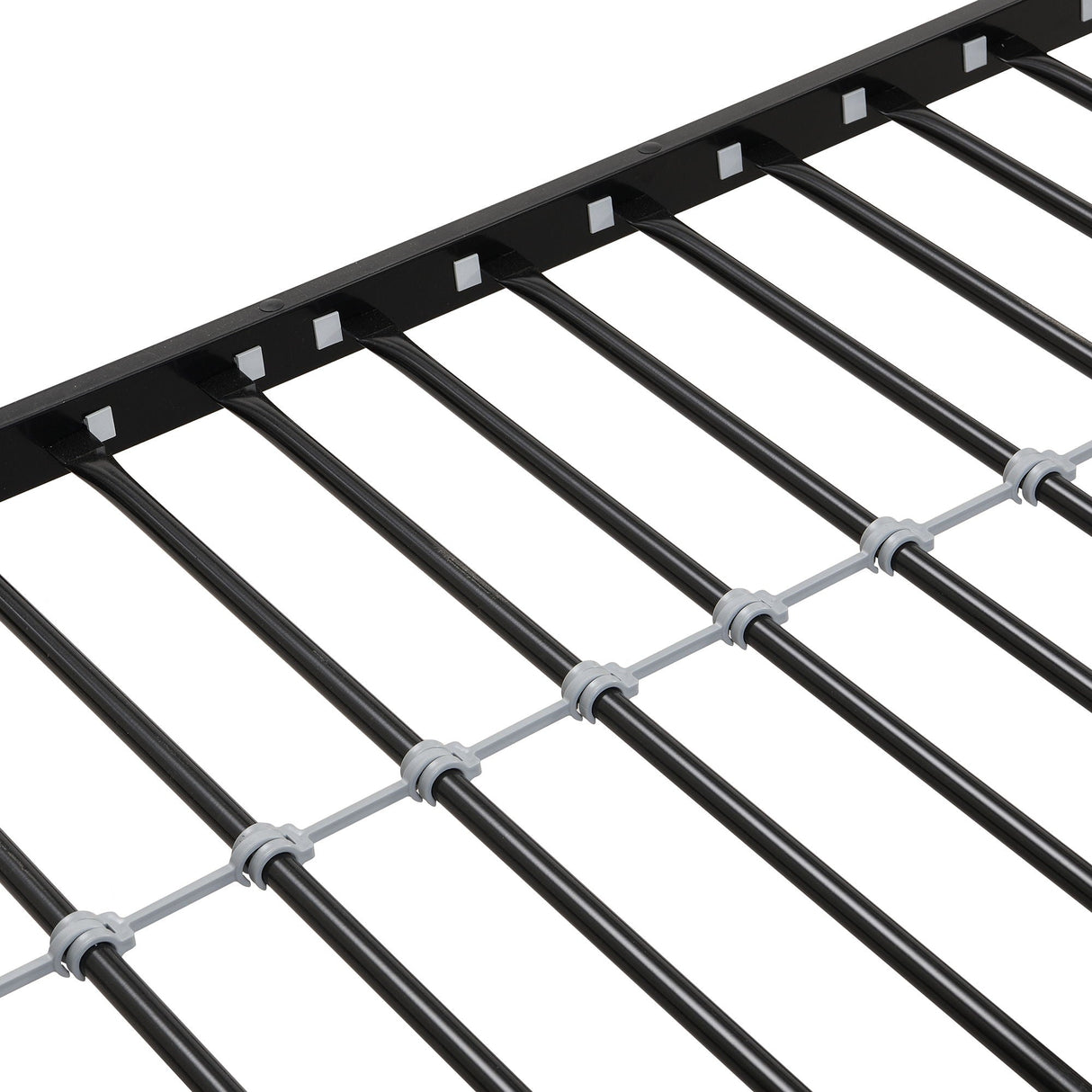 Modern Metal Bunk Bed With Side Ladders And Guardrail