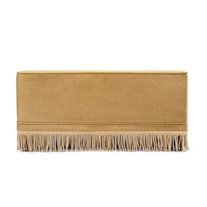 Duchess 33' Medium Princess Pet Bed Sofa with Fringe Skirt, Gold Yellow Performance Velvet