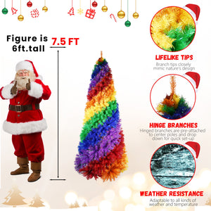 6ft Rainbow Spiral Christmas Tree