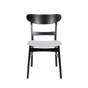 Mid Century Dining Chairs With Cushioned Seats And Wood Frame (Set of 2)