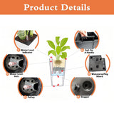 Pack of 2 Square Planters with Automatic Watering System - 22 Inch