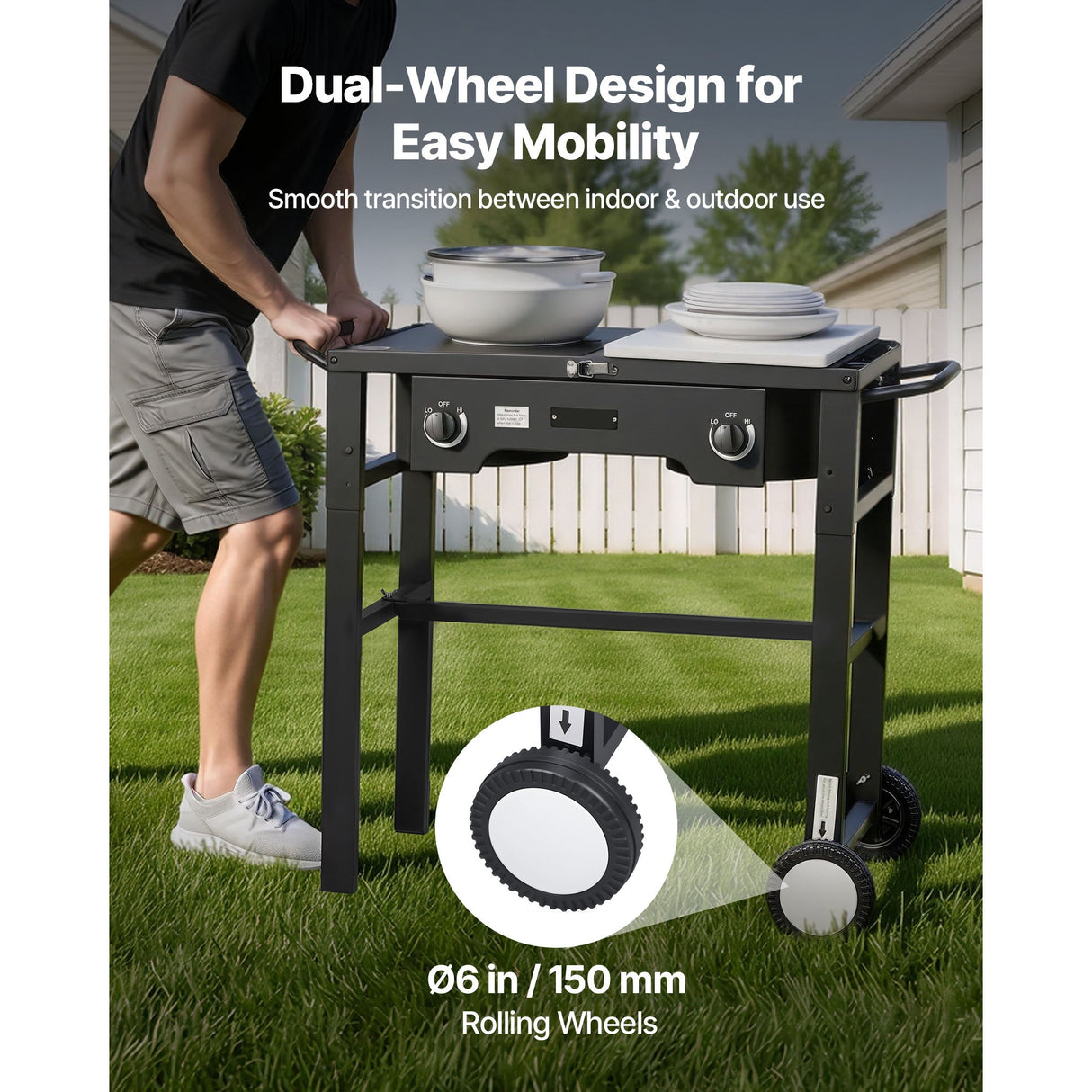 2 Burner Outdoor Propane Gas Stove