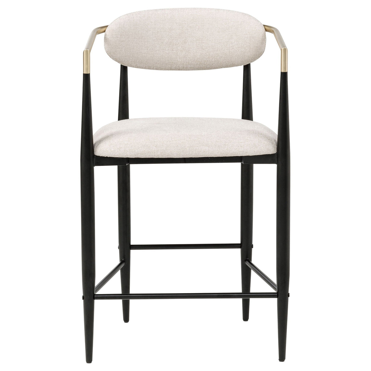 Tina Fabric Upholstered Counter Chair Beige (Set of 2)