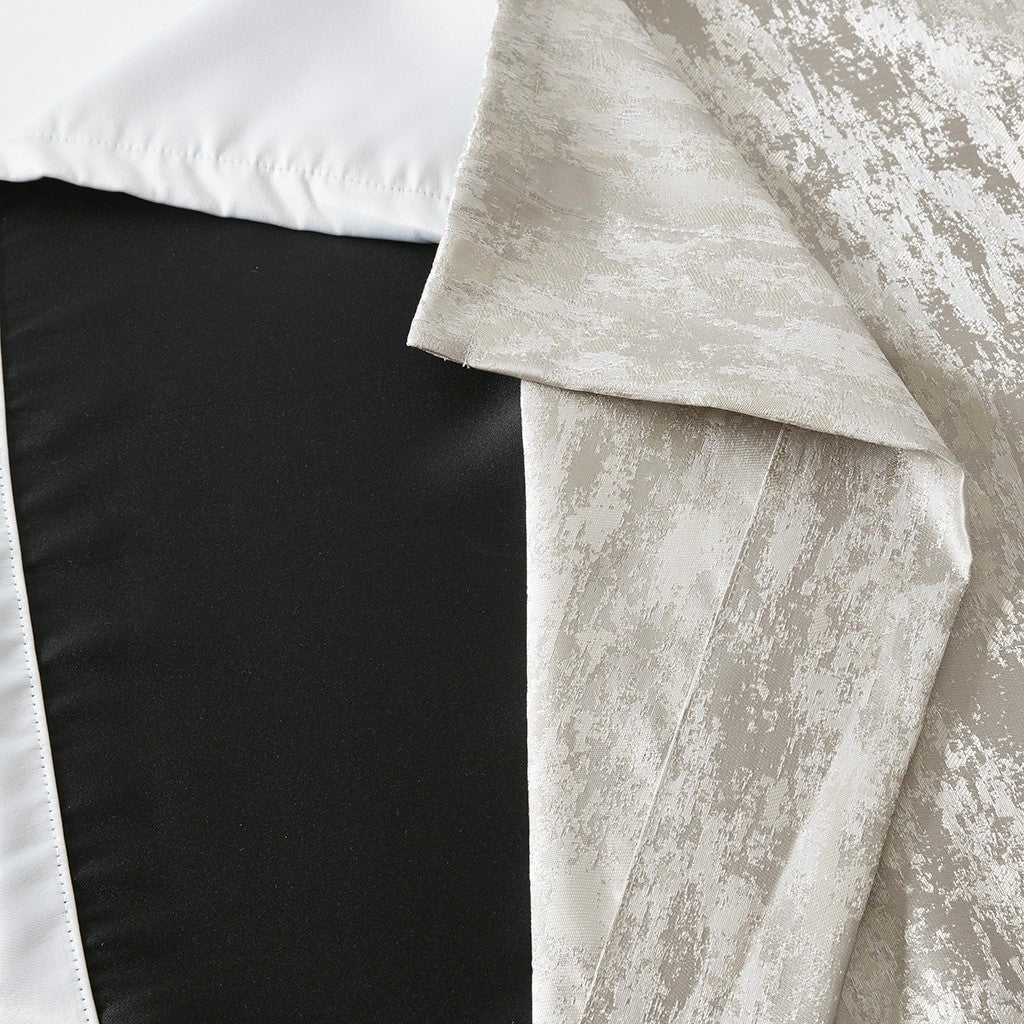 Jacquard lined total blackout rod pocket/back tab curtain panel (only 1 pc panel)