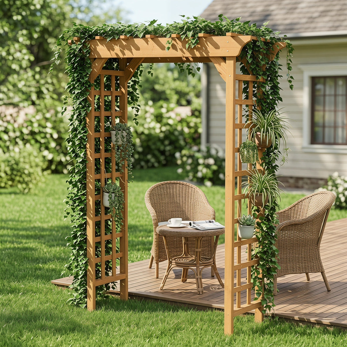 Wooden Arbor Wedding Arch for Ceremony