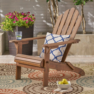 Aurascape Outdoor Acacia Wood Foldable Adirondack Chair