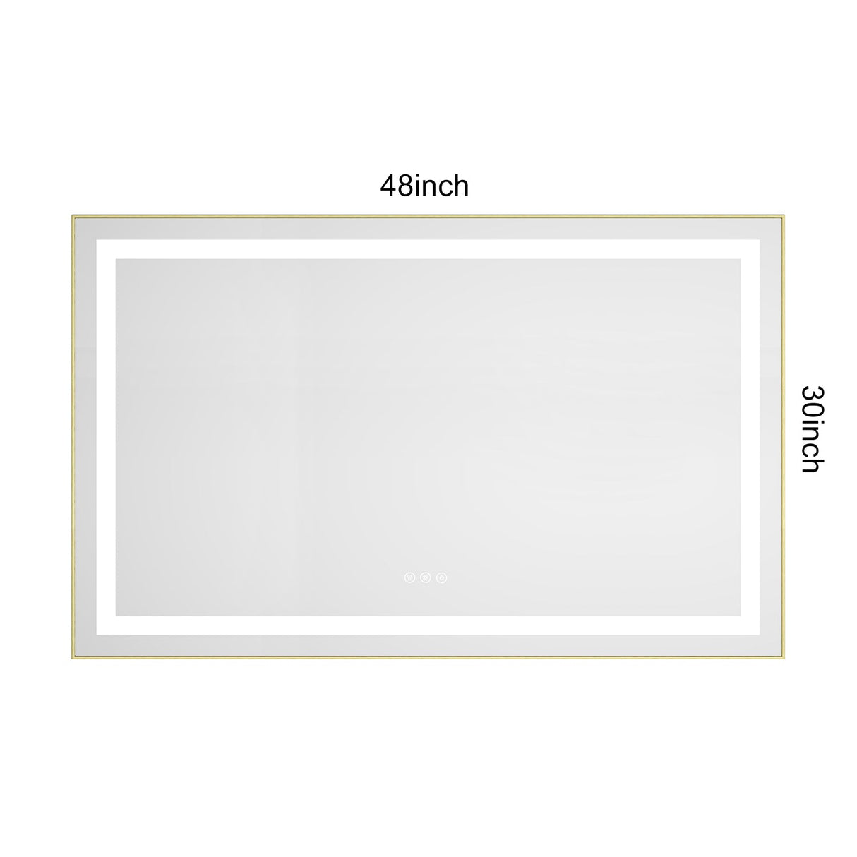48" x 30" LED Bathroom Mirror with Front and Backlight