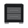 Elsa - 2 Toned Nightstand With Bar Handle And Spacious Drawers