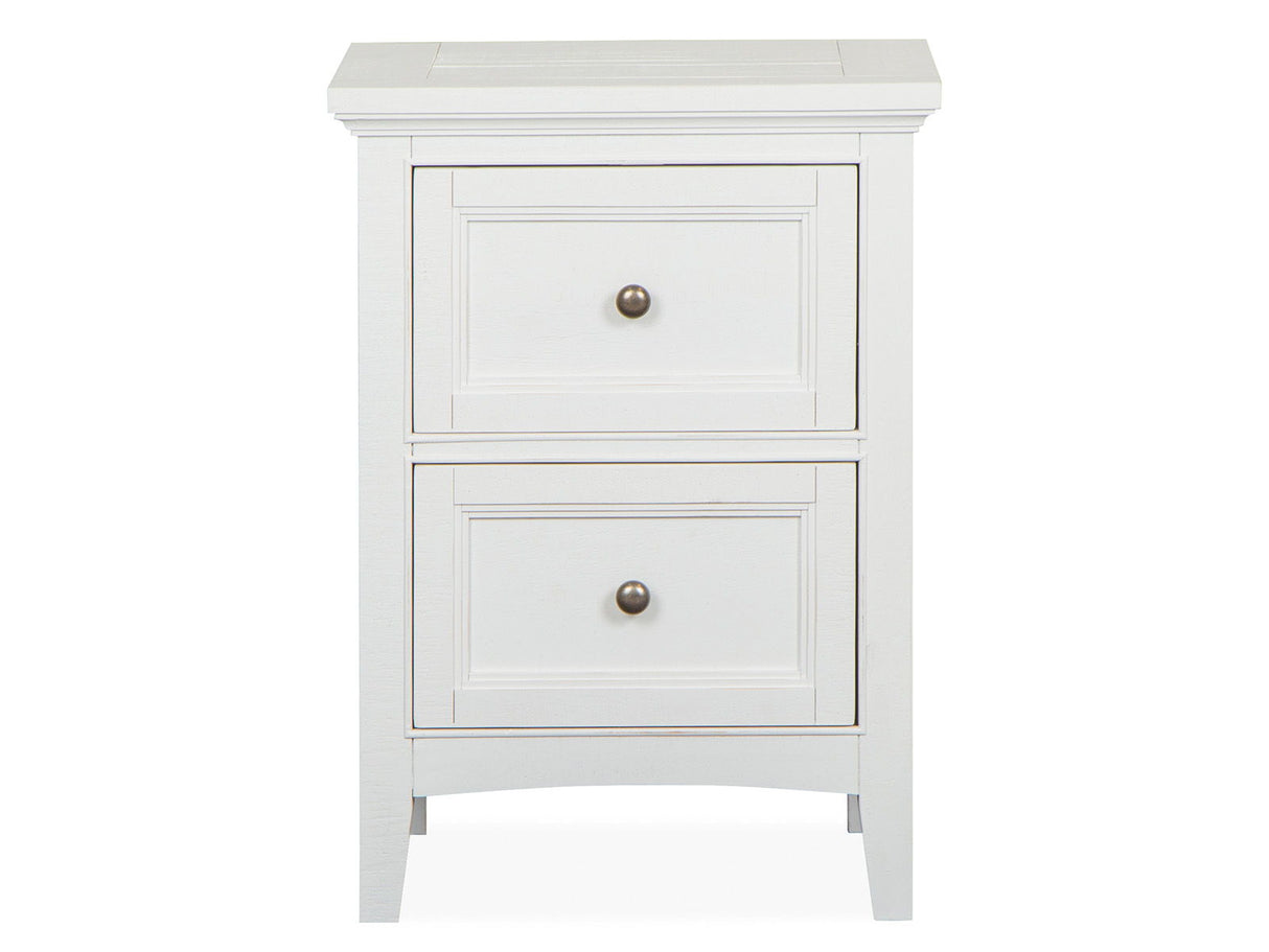 Heron Cove - Small Drawer Nightstand - Chalk White And Dovetail Gray