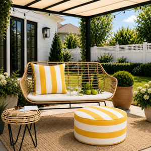 Outdoor Inflatable Ottoman 21"x21"x9"