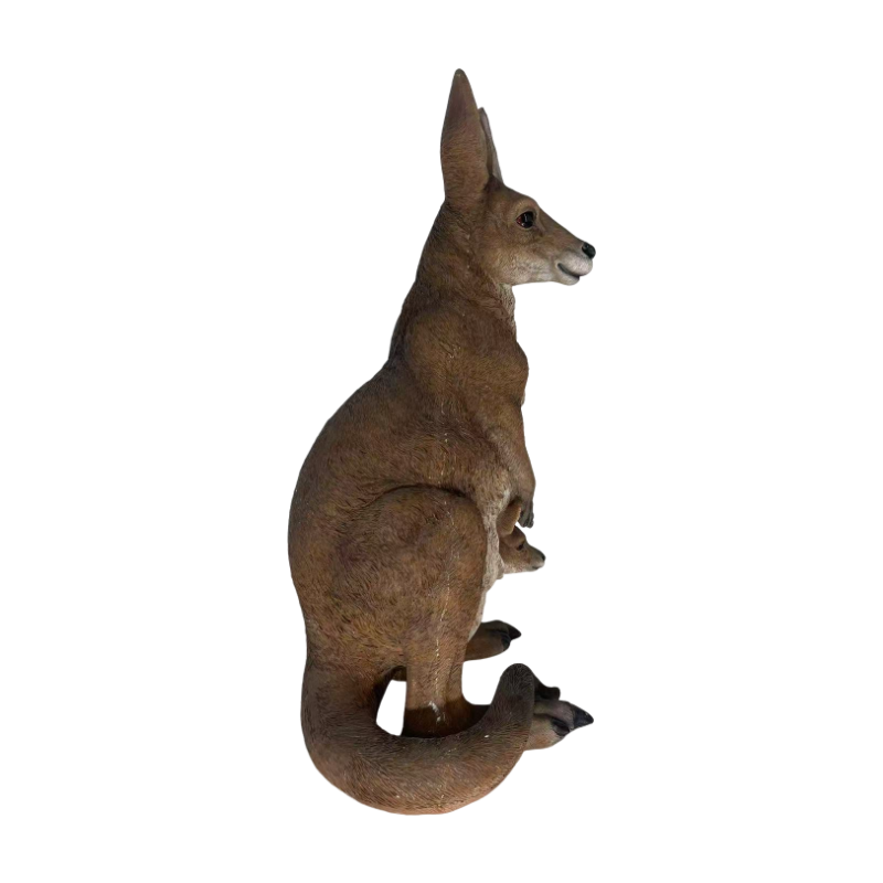 22" Mother Kangaroo with Joey Statue