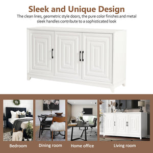 TV Stand for TVs up to 65 Inches, Modern Entertainment Center Media Console Cabinet with 2 Spacious Storage Space, Solid Wood Legs for Living room