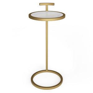 Brook - C Side Table - White / Gold