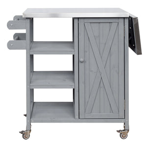 Foldable Outdoor Kitchen Island Patio Kitchen Cart