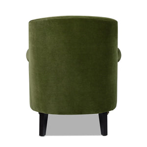 Pleated Sock Arm Accent Armchair with Supportive Seating - Green