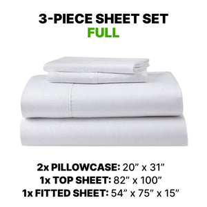 Sheet Set Luxurious Supima, Wrinkle Resistant, Breathable, With 2 Ghostgrip Band