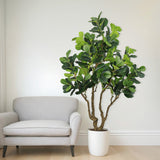 7FT Tall Artificial Banyan Tree Silk Plant – Large Faux Greenery