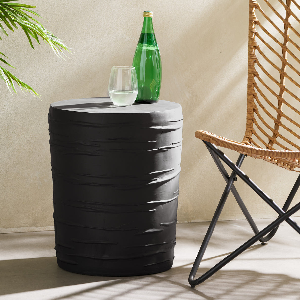 Birch outdoor side table